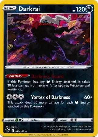 Darkness Ablaze Darkrai #105/189 reverse holo